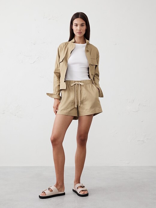 Twill Cargo Pull-On Short