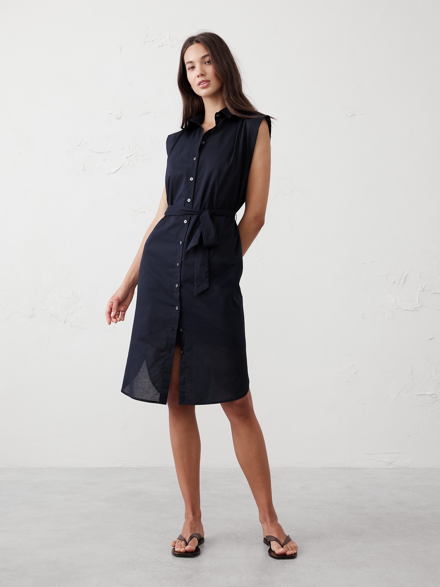 Voile Midi Shirtdress