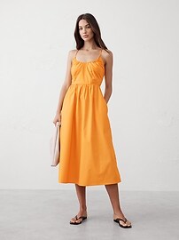 see through halter dress Chic and Holland HF110273 - High Halter See-Through Evening Dress 22 / Baby Blue