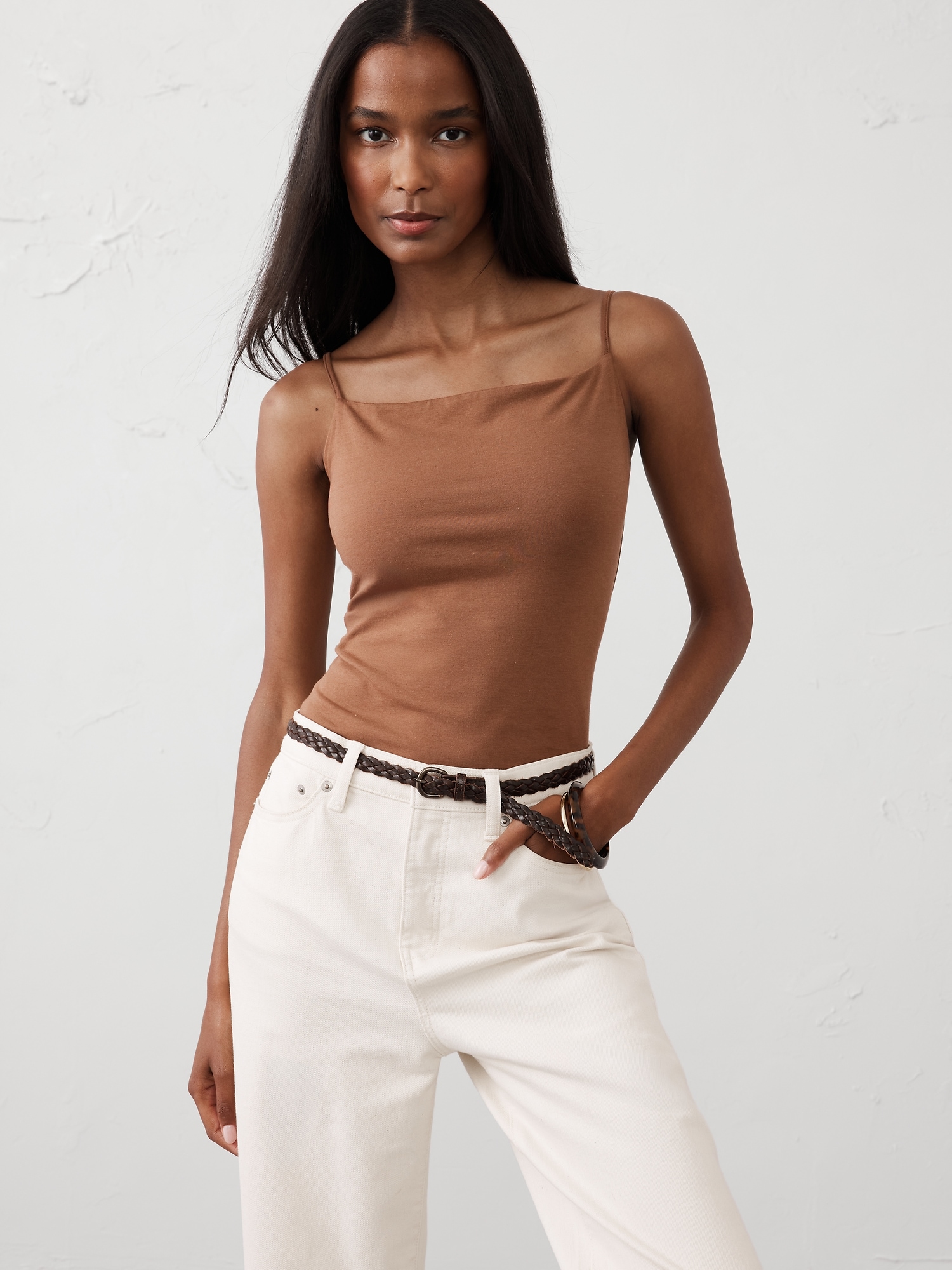 Soft Stretch Camisole - Brown
