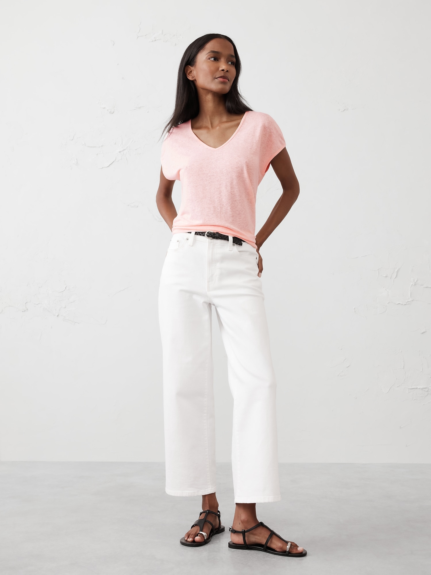 Linen-Blend Top