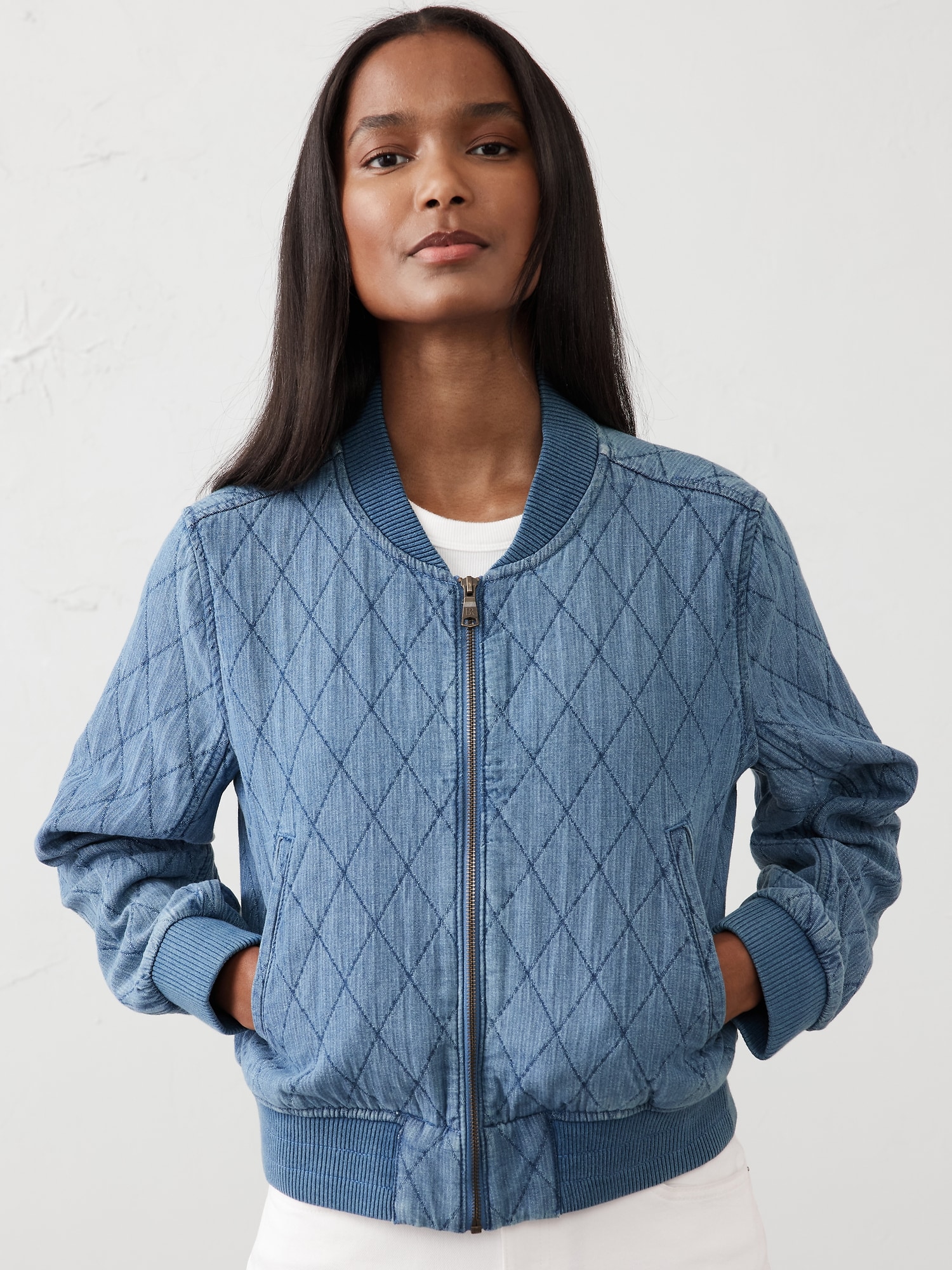 Quilted Bomber Jacket