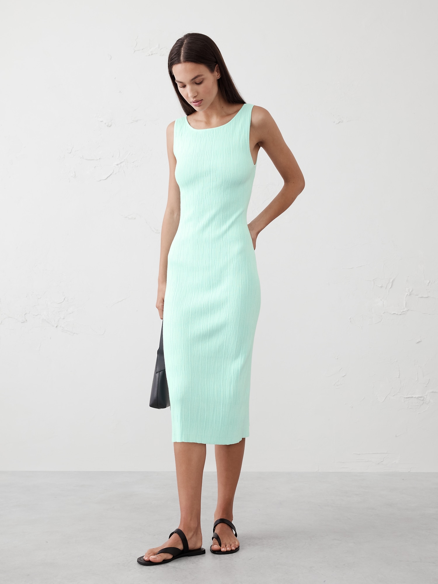 Ribbed Midi Sweater Dress