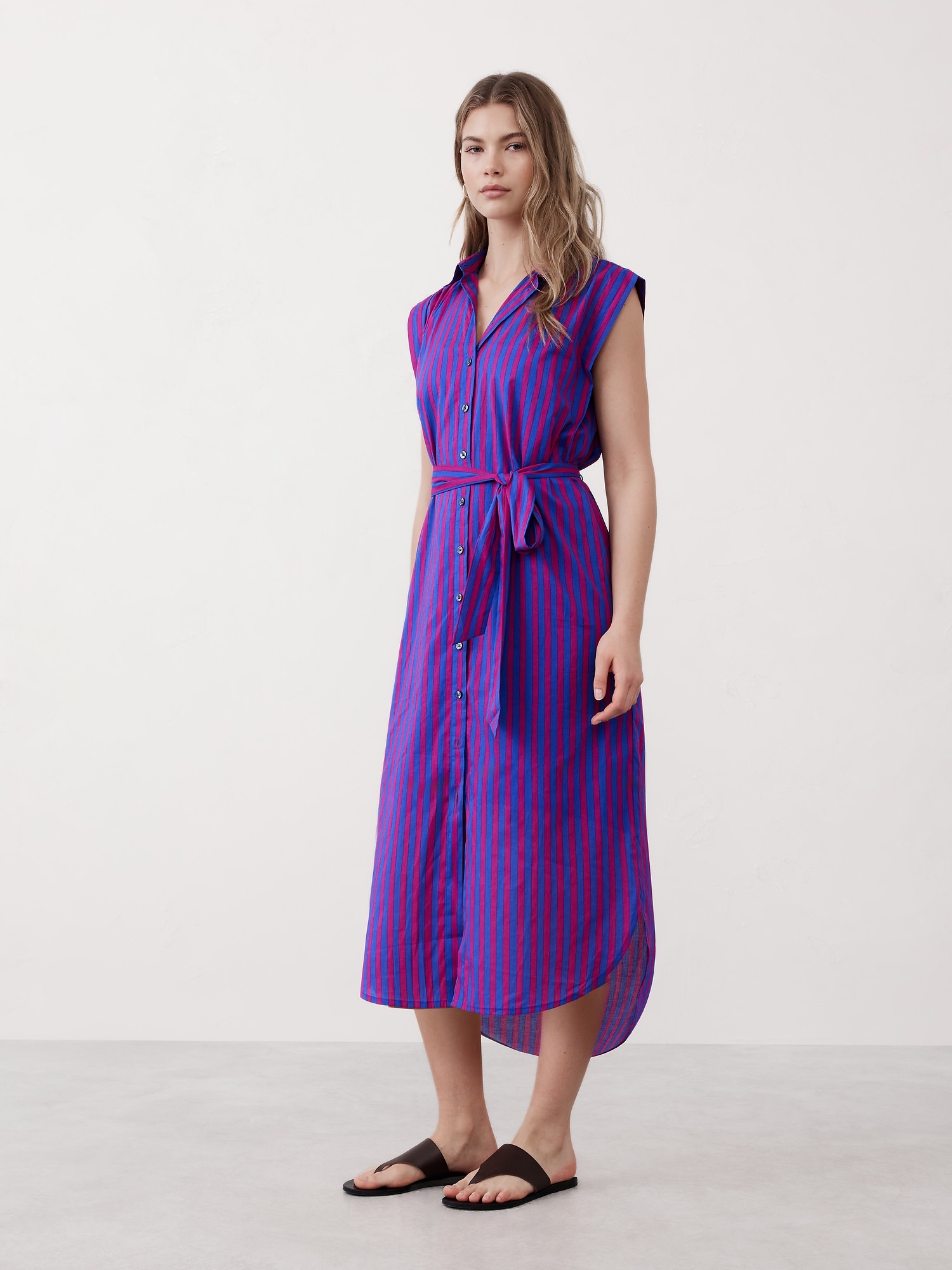 Voile Midi Shirtdress