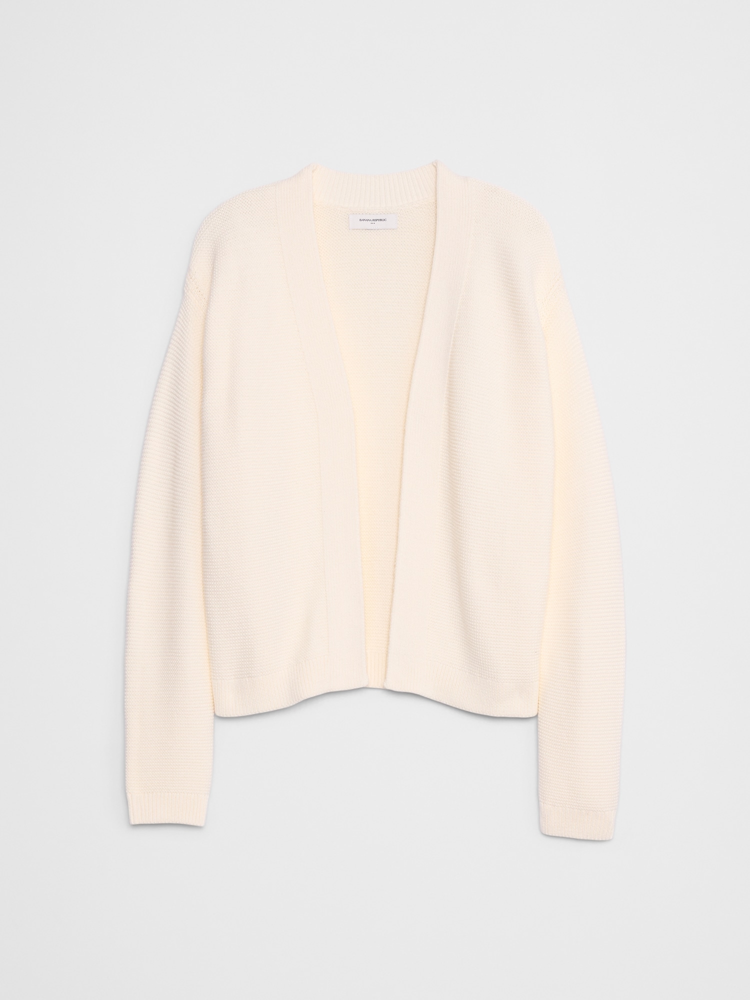 Textured Open-Front Cardigan Sweater