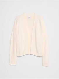 Textured Open-Front Cardigan Sweater