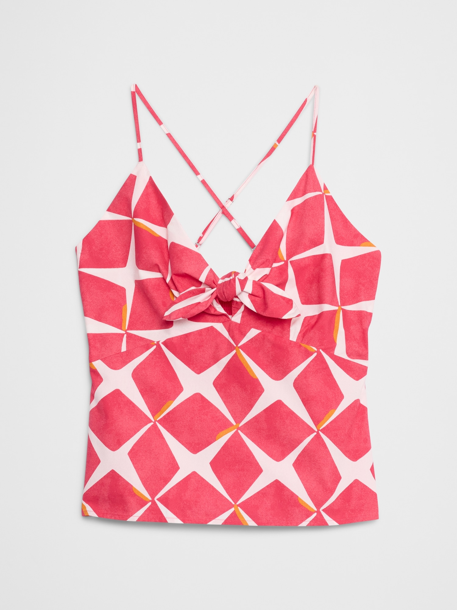 Tie-Front Poplin Top