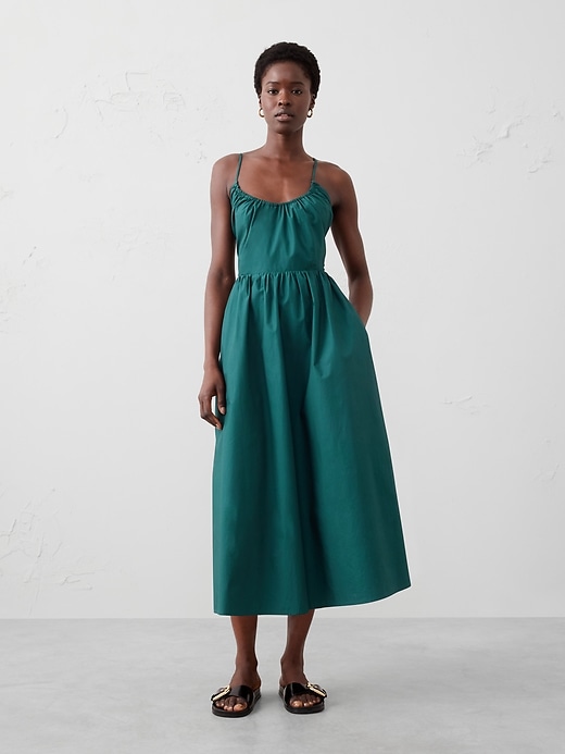 poplin halter midi dress banana republic Poplin Halter Midi Dress