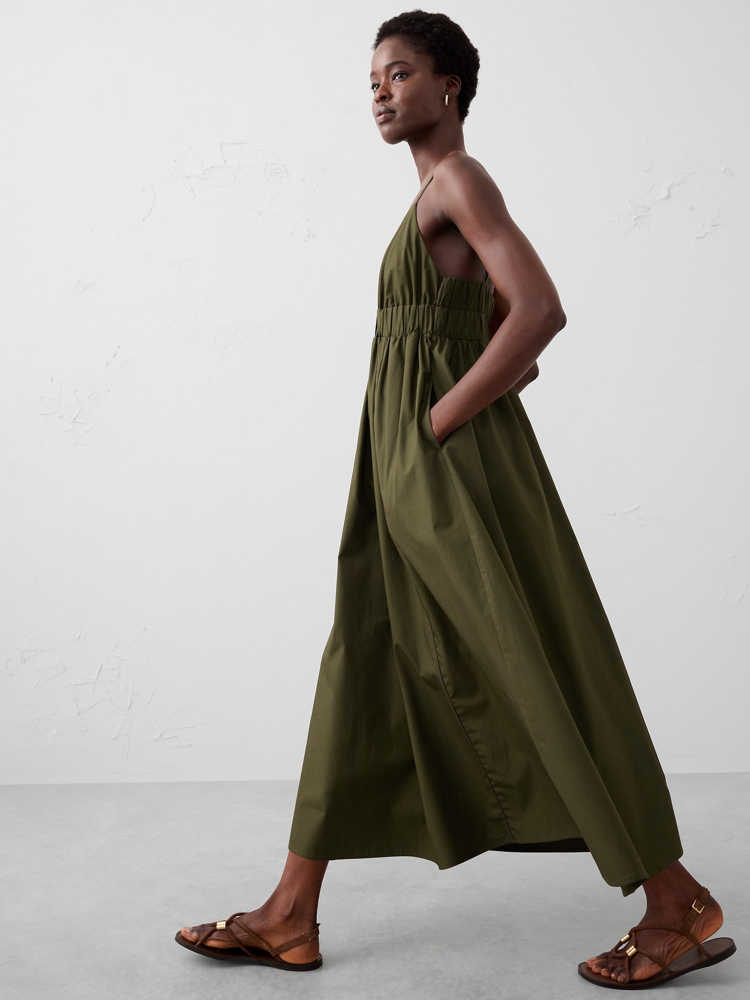 Image number 3 showing, Strappy Empire-Waist Midi Dress
