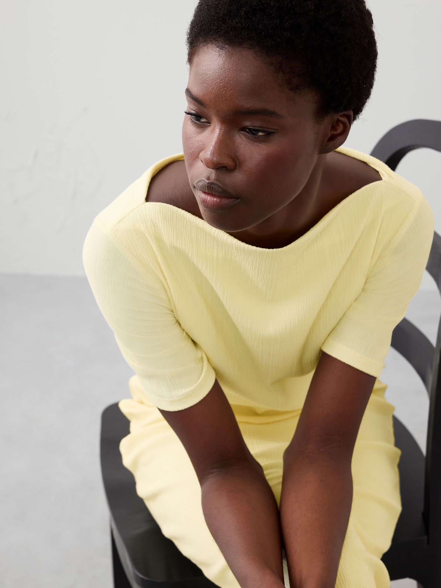 Image number 3 showing, Crinkle Knit Midi Dress