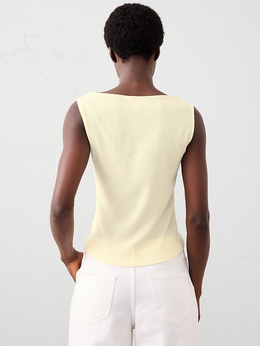 Crinkle Jacquard Top