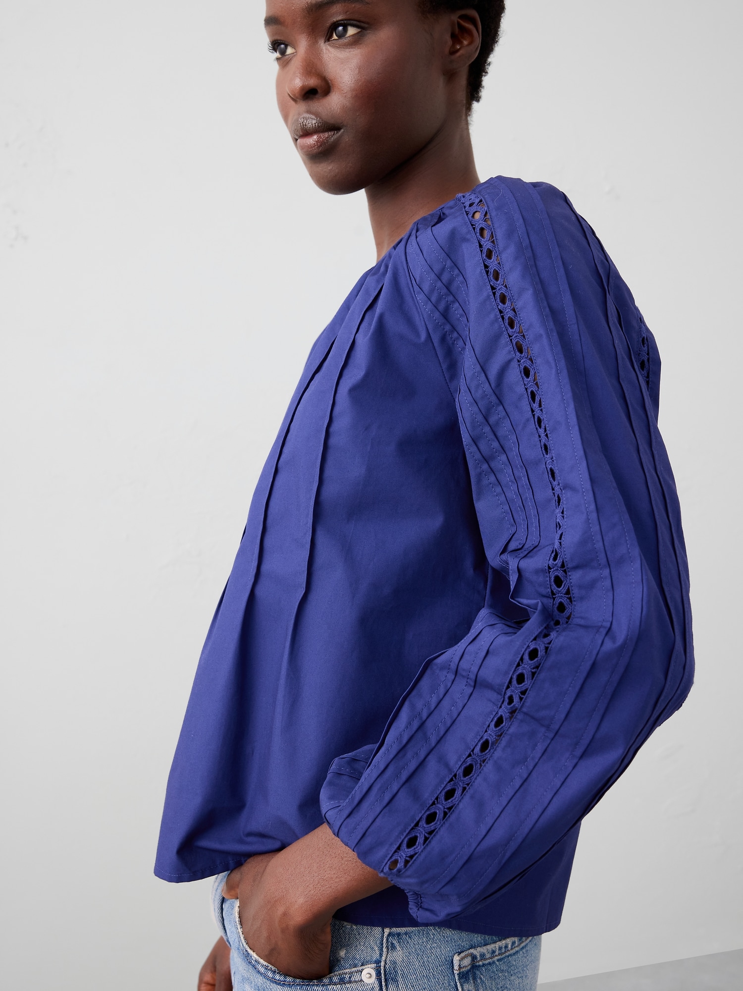 Image number 3 showing, Embroidered Trim Top