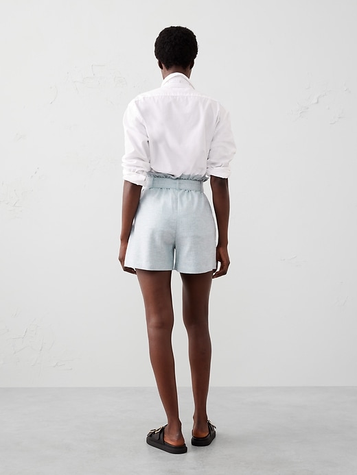 Linen-Blend Tie-Waist Short