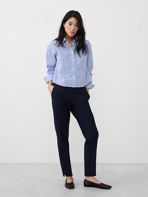 Faux-Wrap Midi Skirt