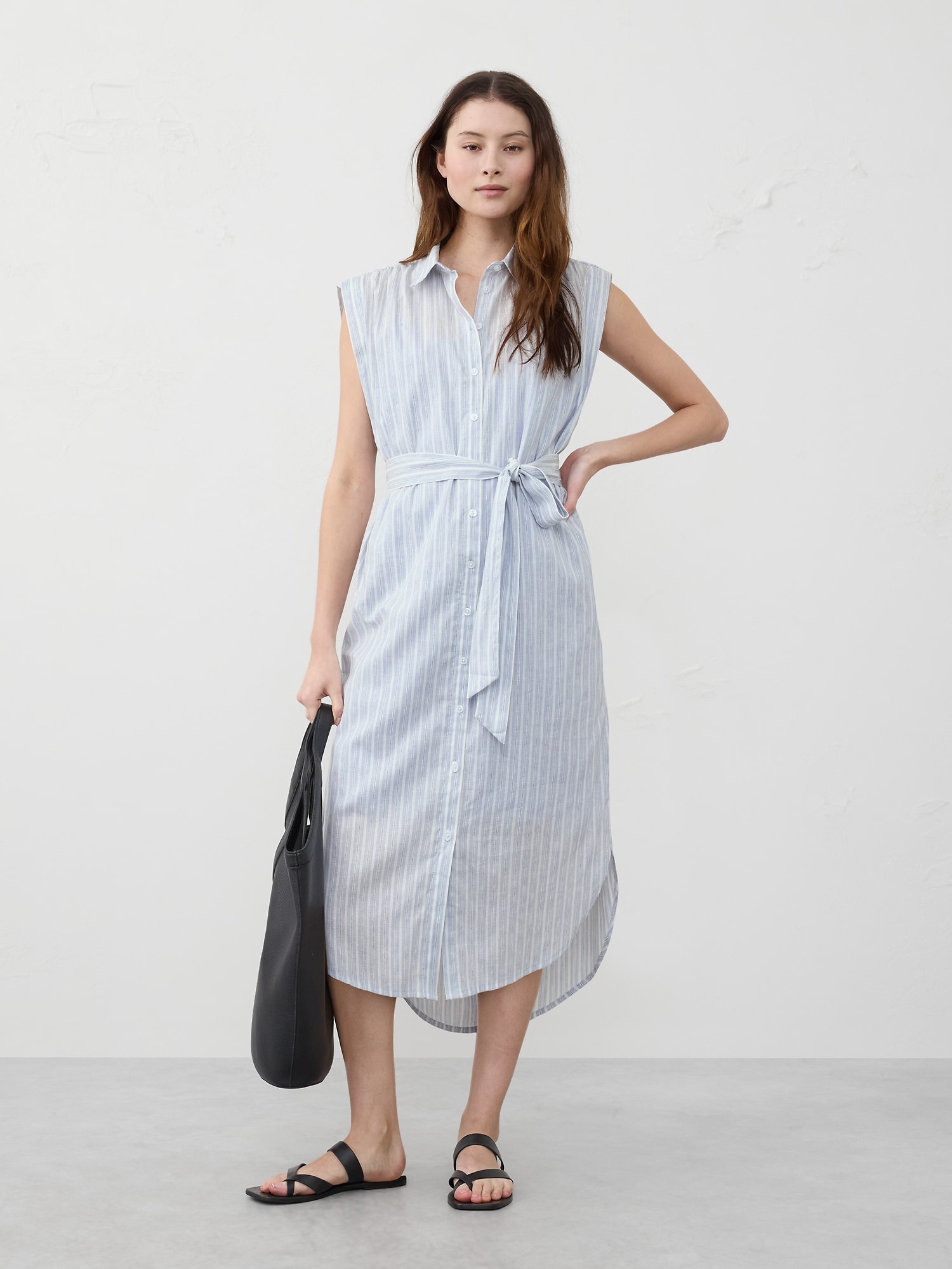 Drapey Midi Shirtdress