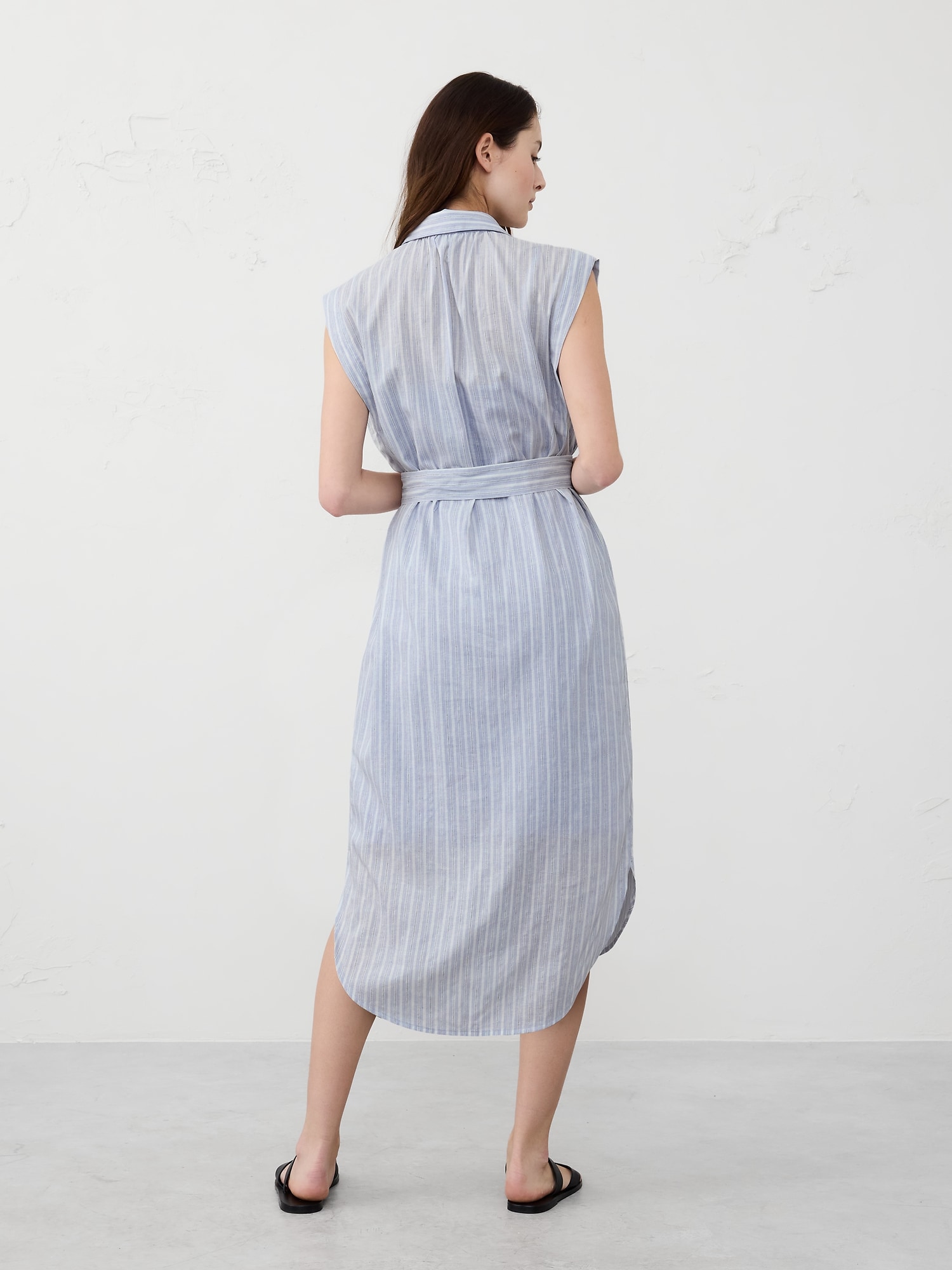 Drapey Midi Shirtdress