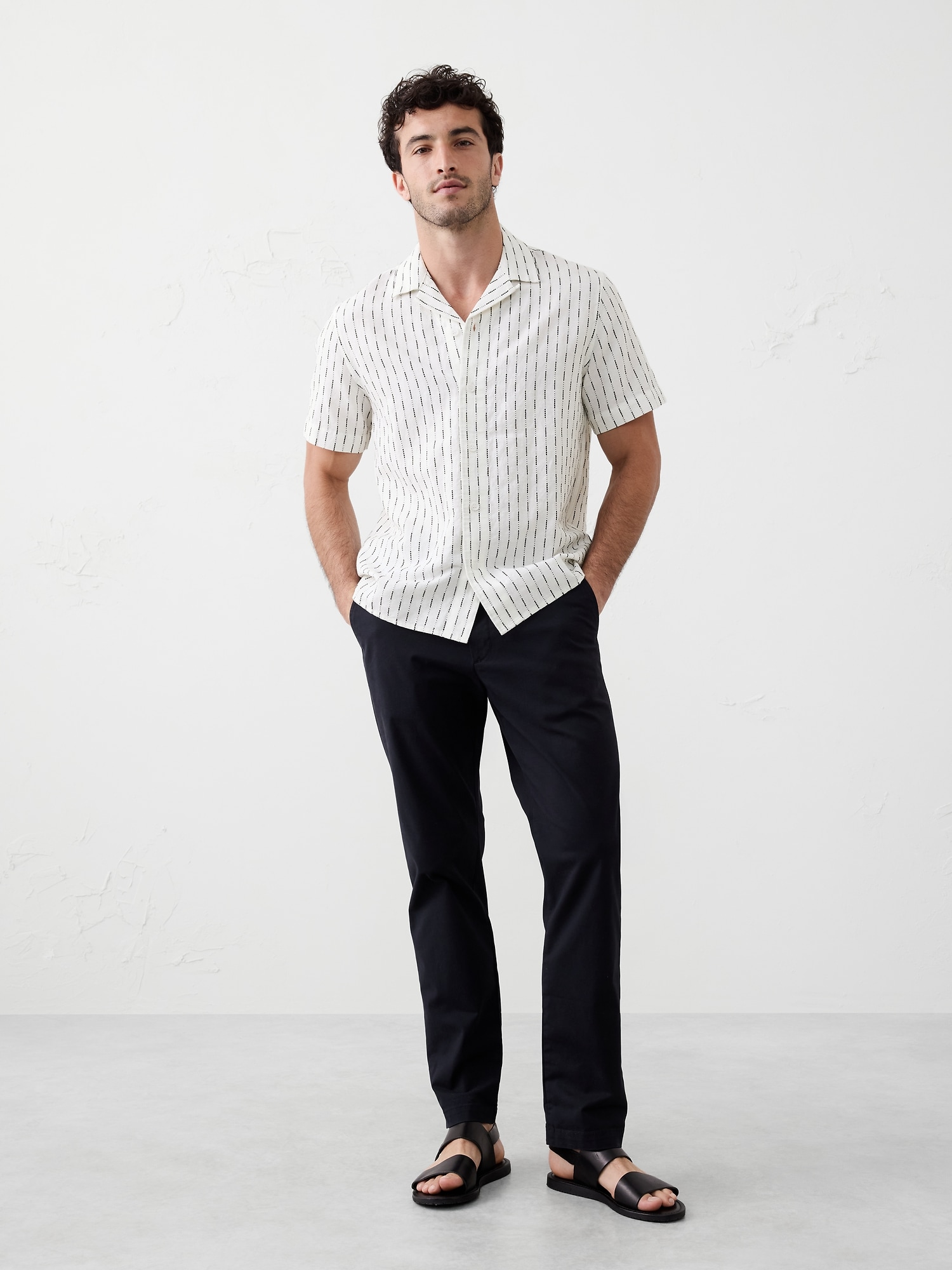 Standard Fit Linen-Blend Resort Shirt