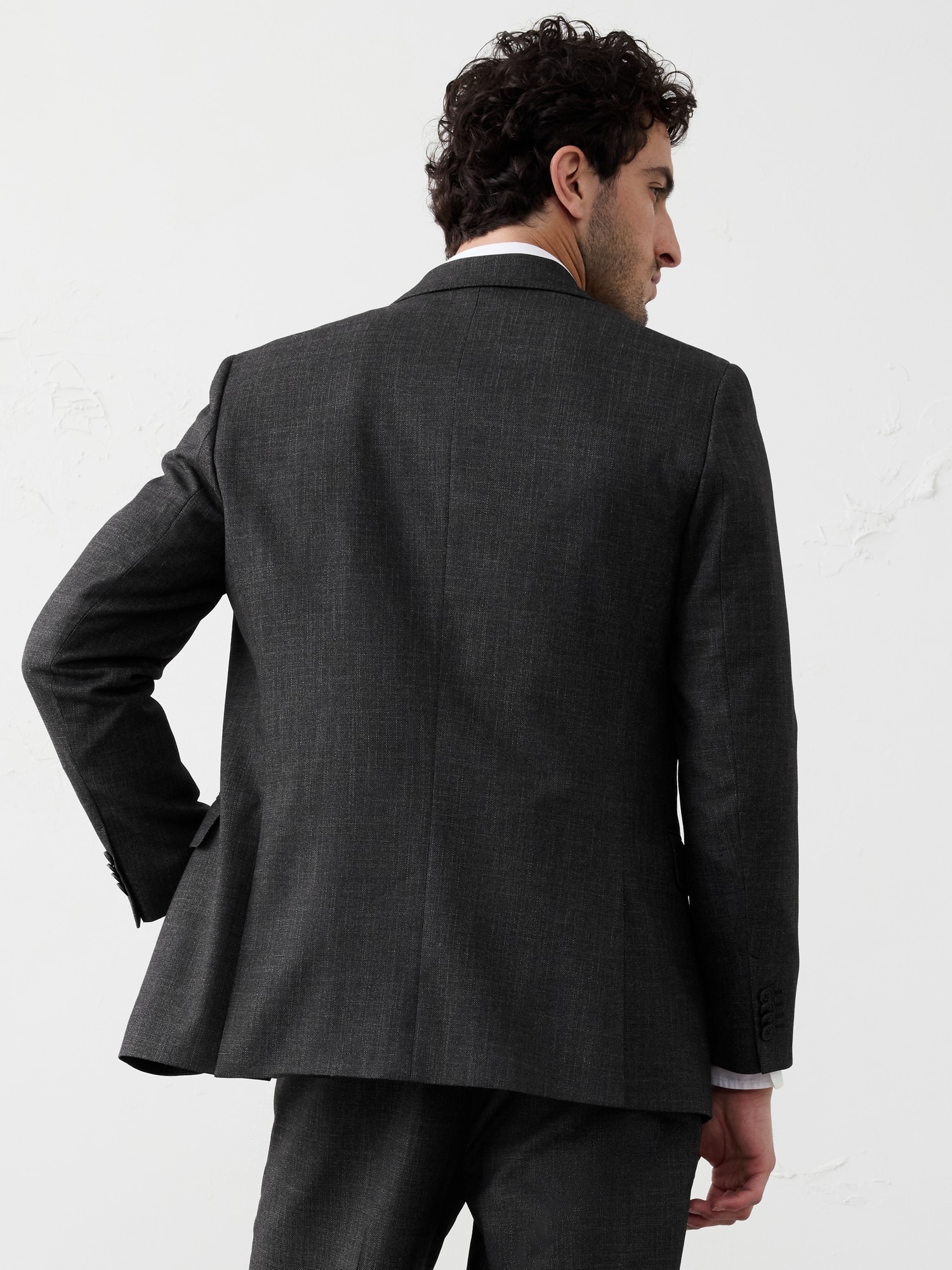 Image number 2 showing, Tailored-Fit Crosshatch Suit Jacket