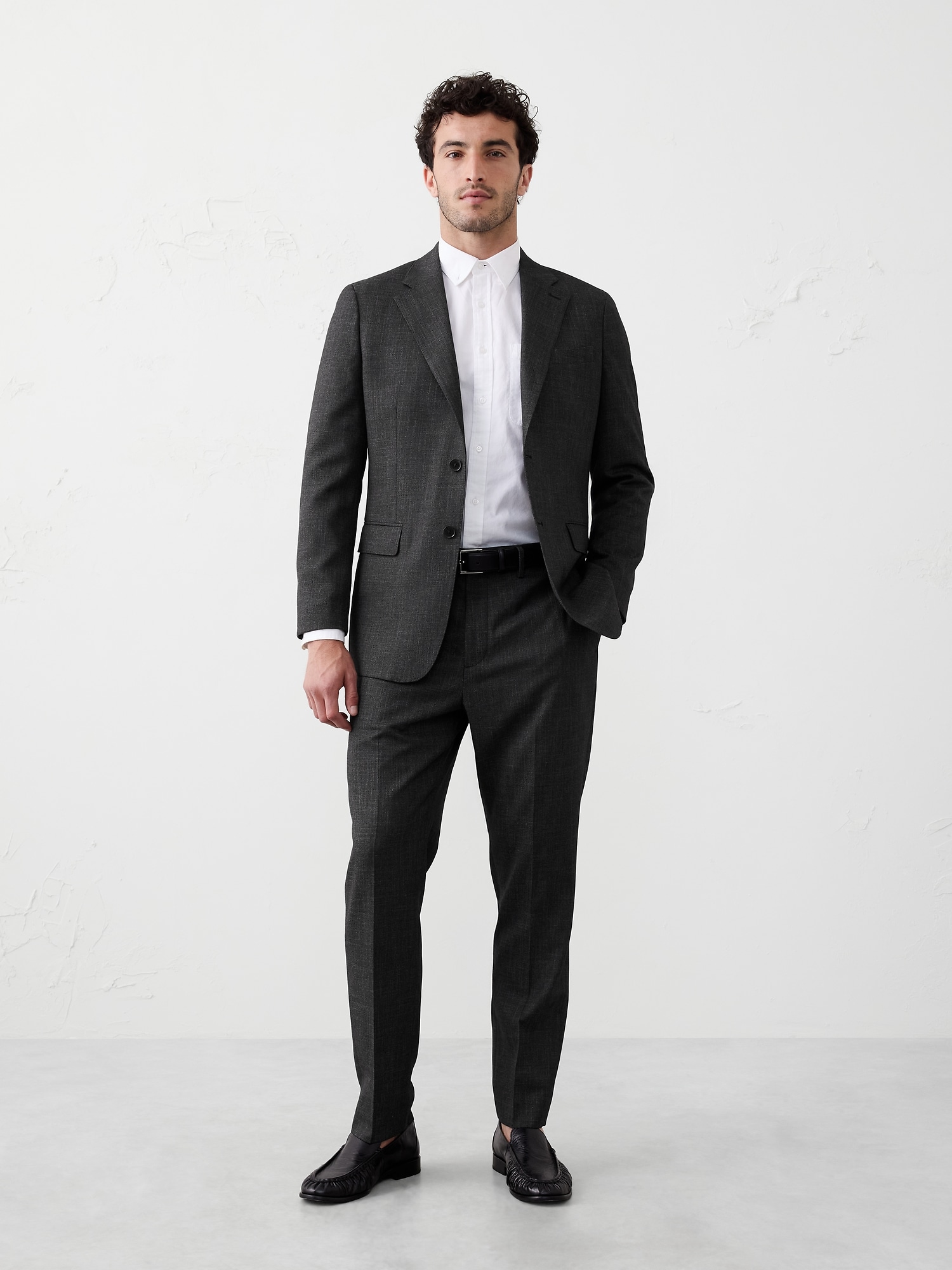 Image number 3 showing, Tailored-Fit Crosshatch Suit Jacket