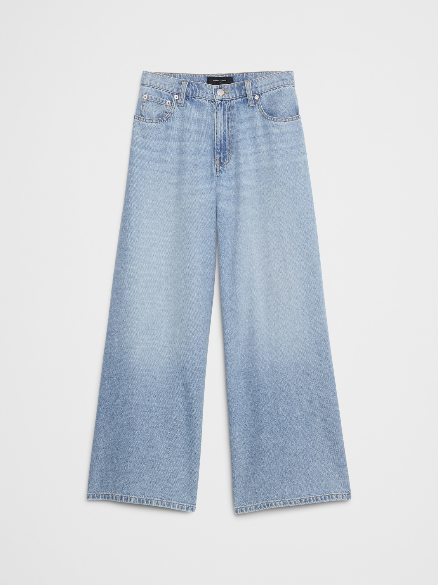 Wide-Leg Mid-Rise Baggy Jean