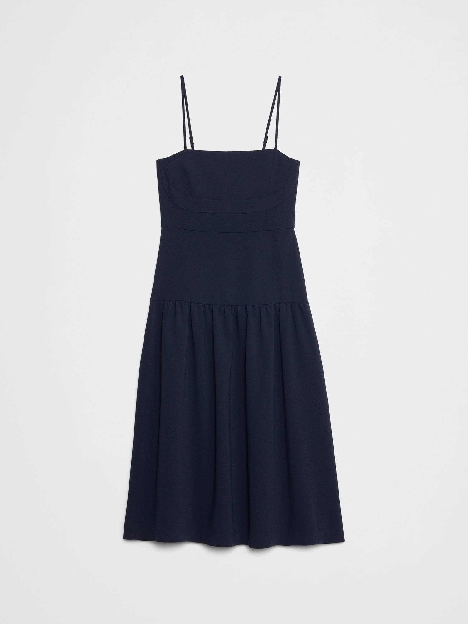 Image number 4 showing, Strappy Structured Drop-Waist Midi Dress