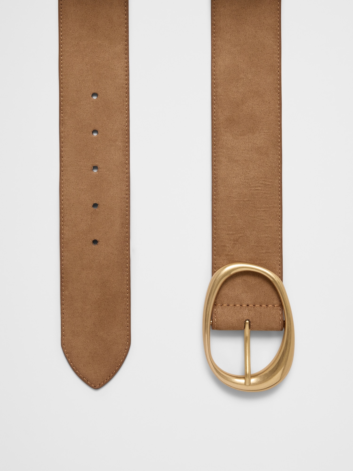 Image number 2 showing, Vegan Leather Organic Buckle Wide Belt