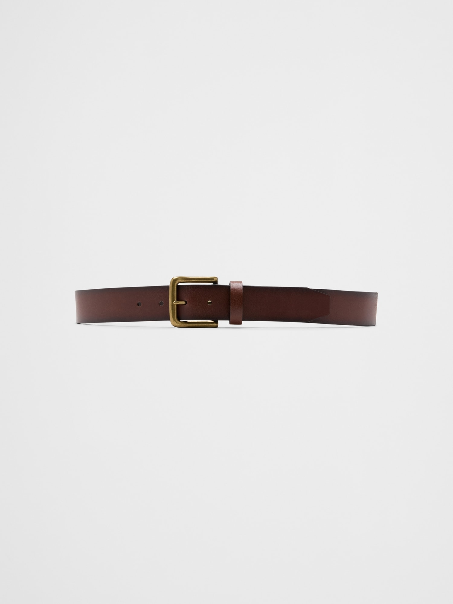 Casual Leather Belt - Tan/Natural