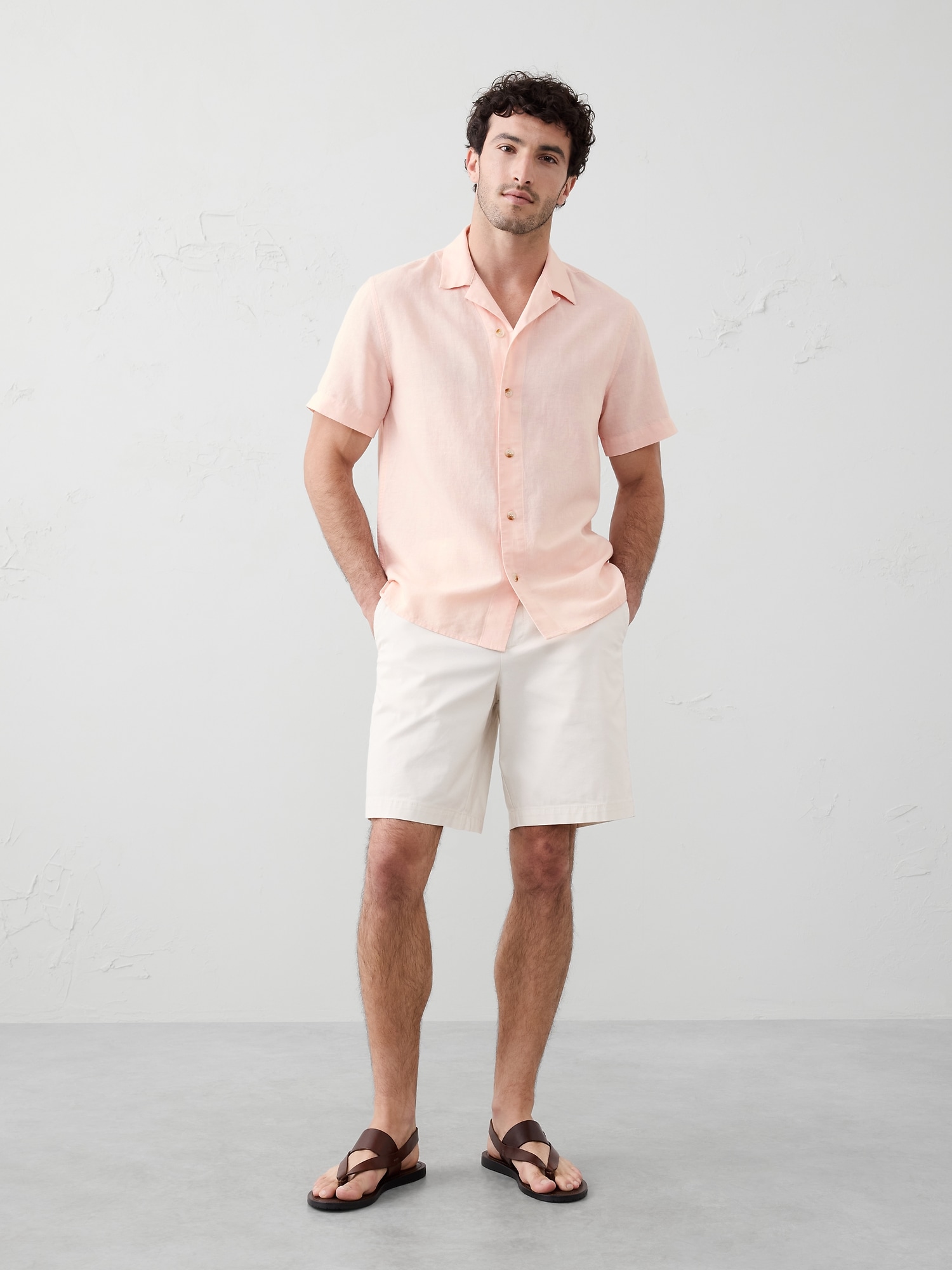 Standard Fit Linen-Blend Resort Shirt