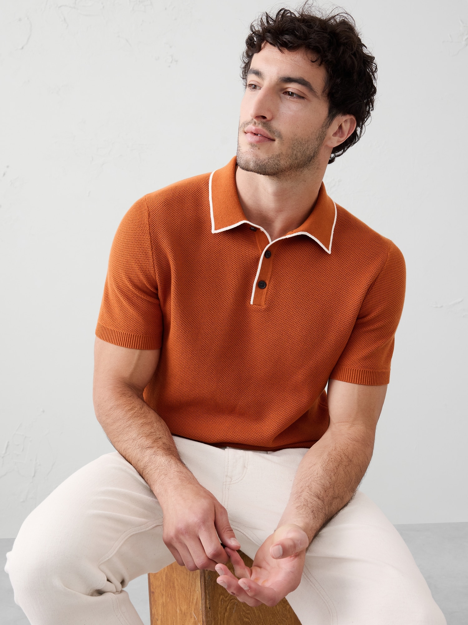 Tipped Textured Polo