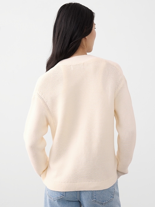 Textured Open-Front Cardigan Sweater