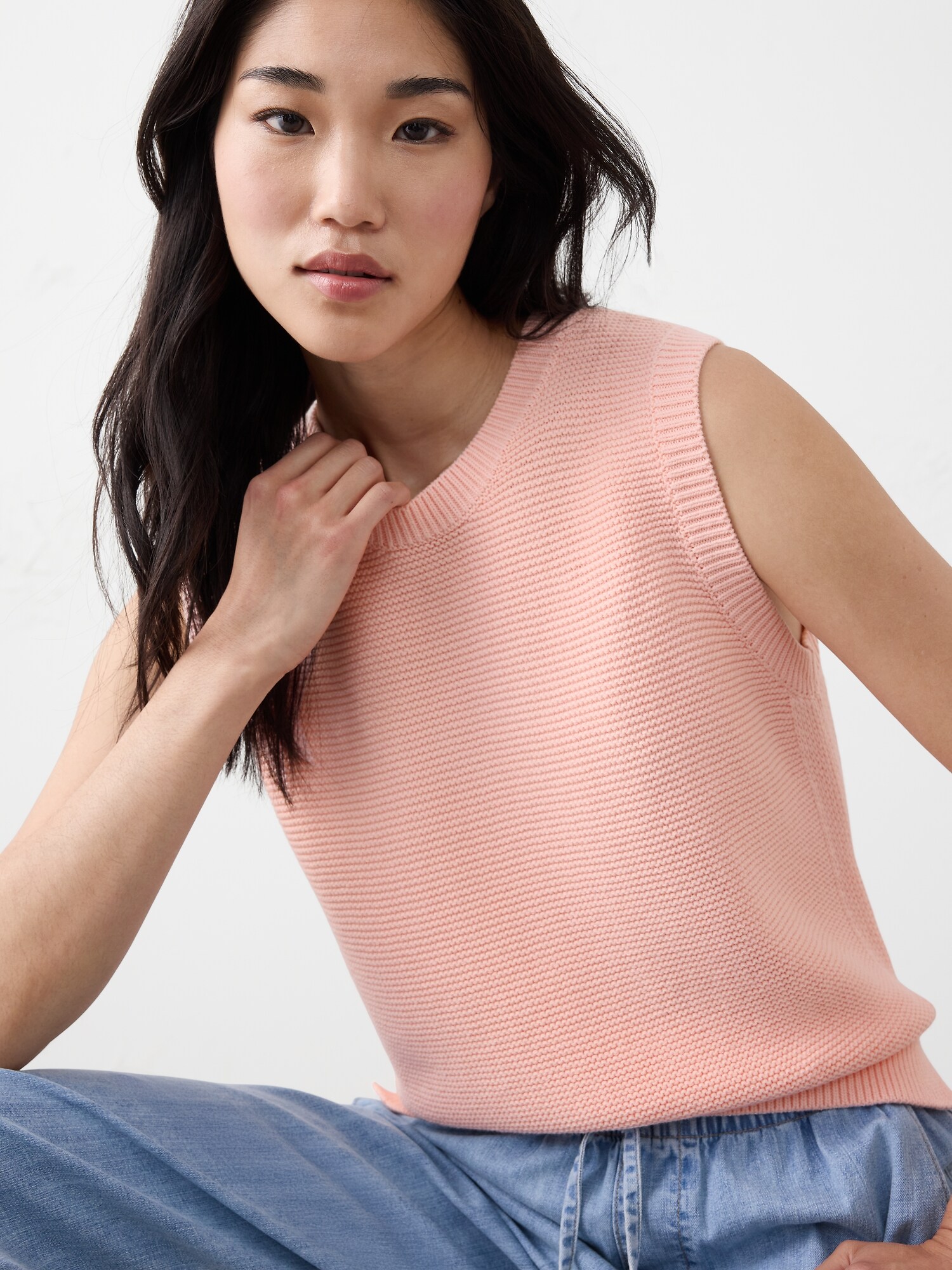 Textured Sweater Tank