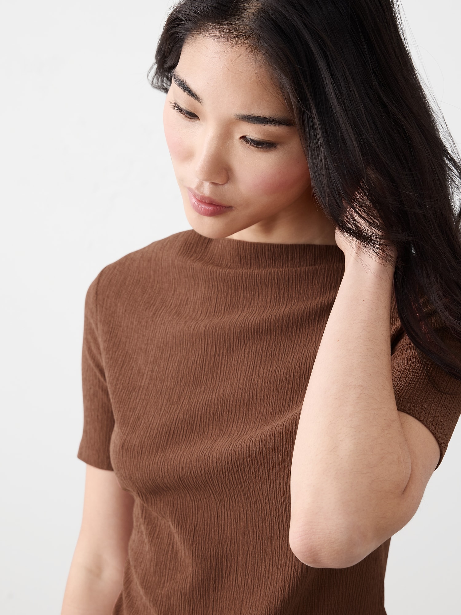 Image number 3 showing, Crinkle Jacquard Top