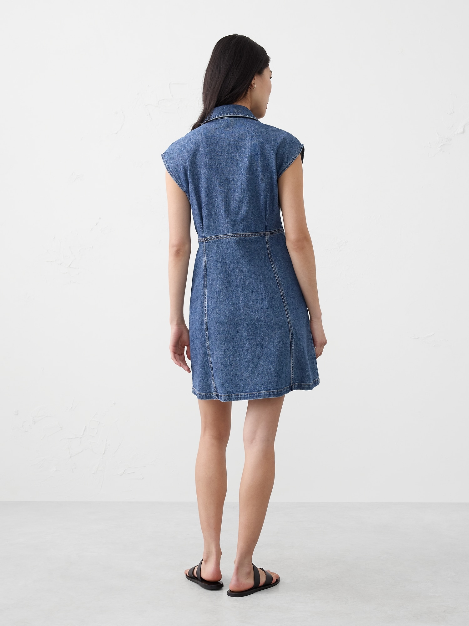 Image number 2 showing, Denim Mini Shirtdress