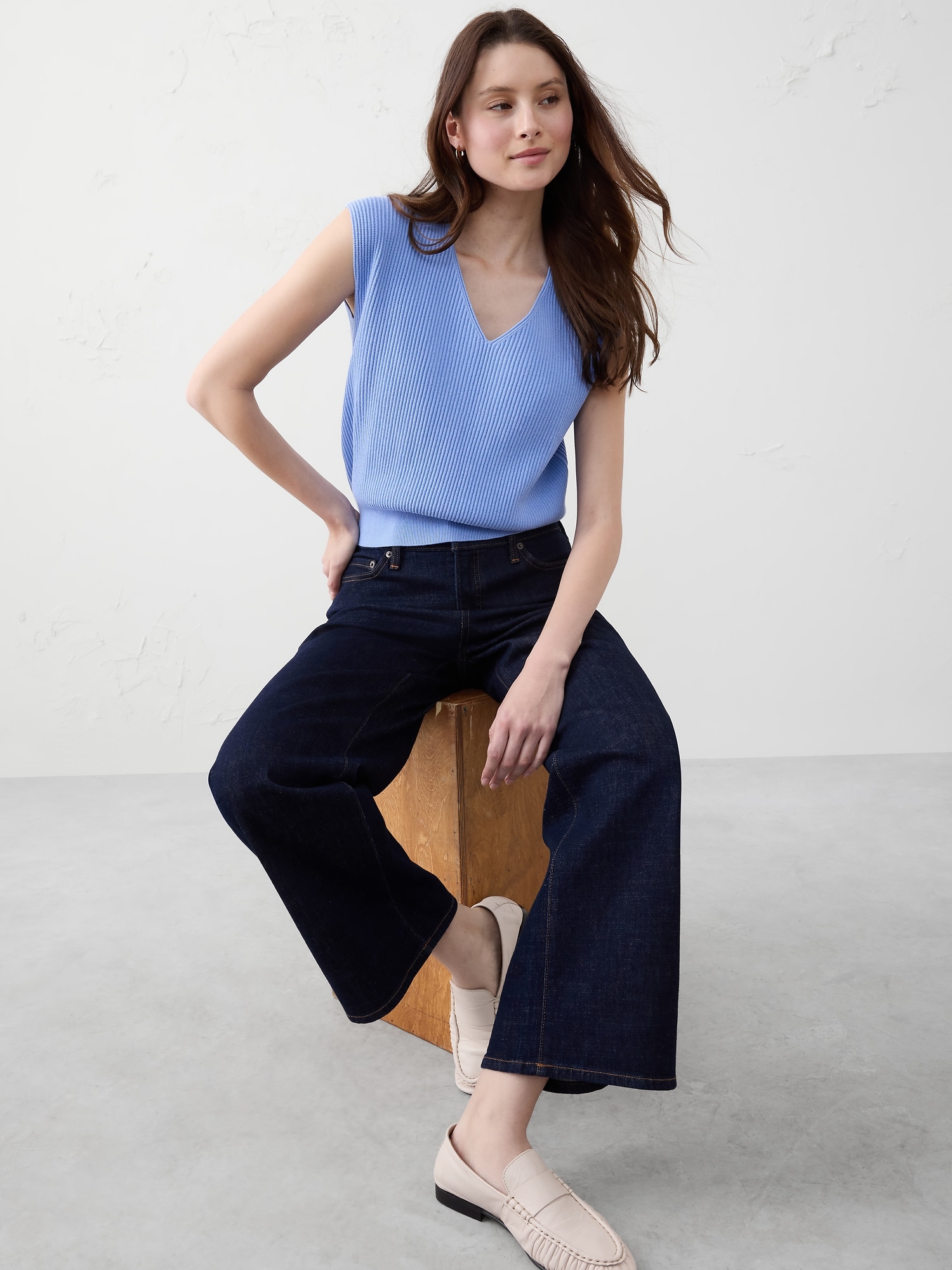Image number 1 showing, Ribbed Sweater Shell