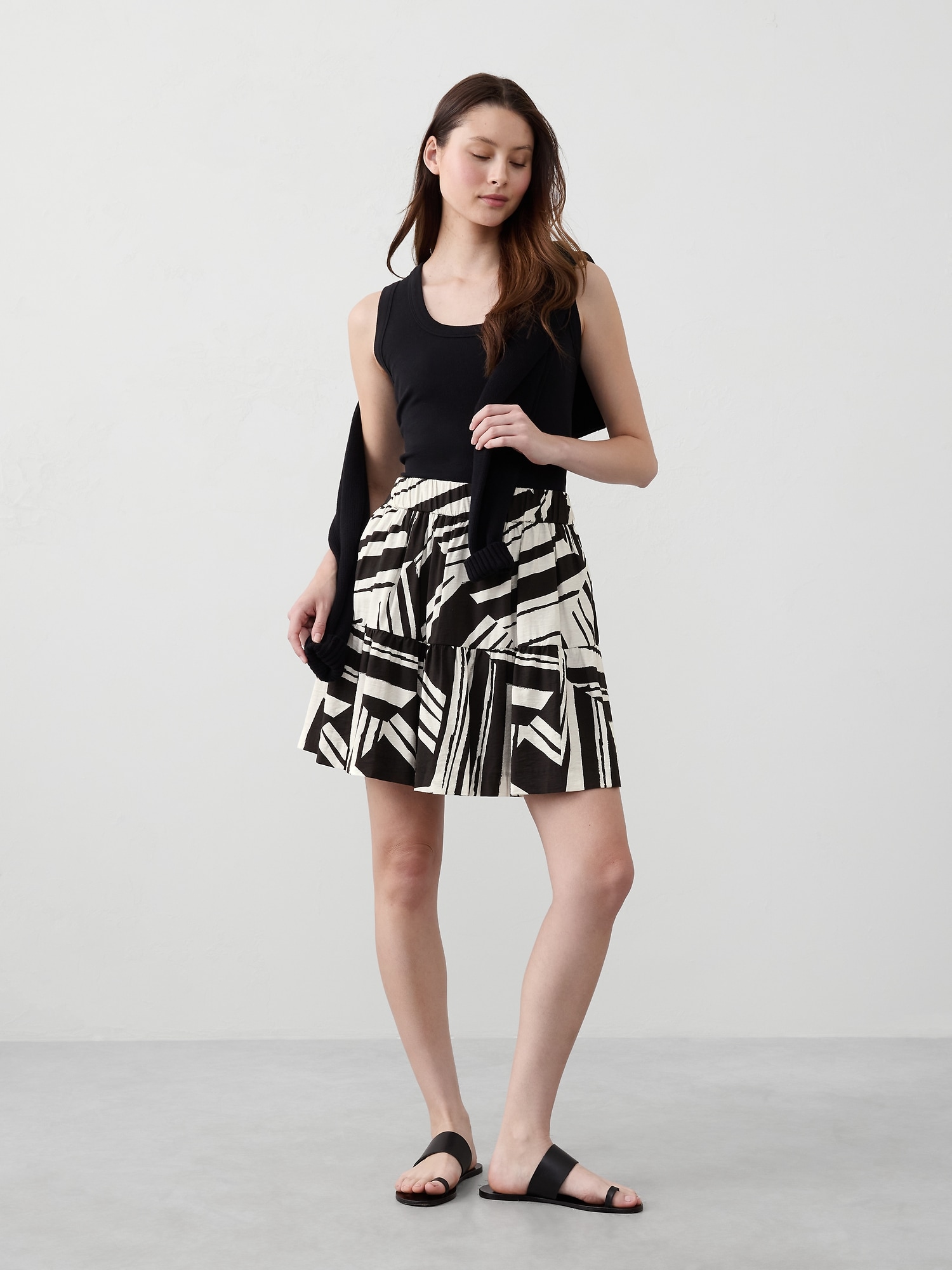 Tiered Mini Skirt