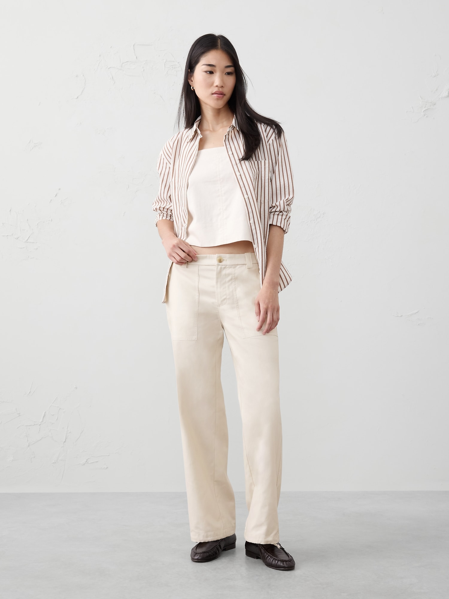 Image number 1 showing, Straight Mid-Rise Utility Pant