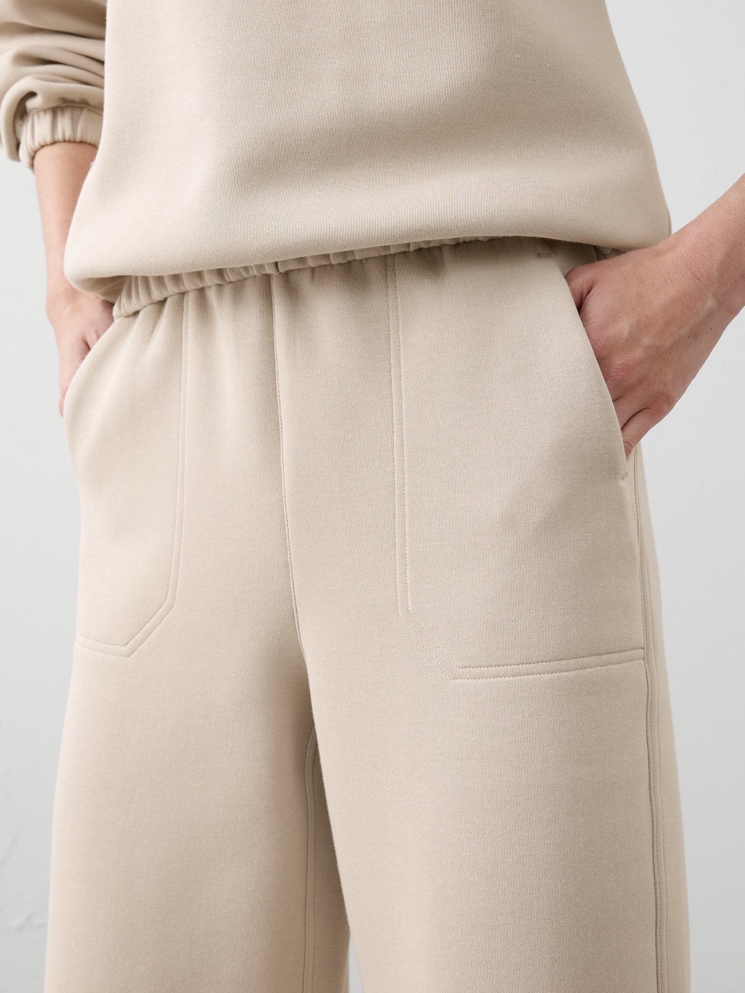 Image number 3 showing, Wide-Leg High-Rise Scuba Pant