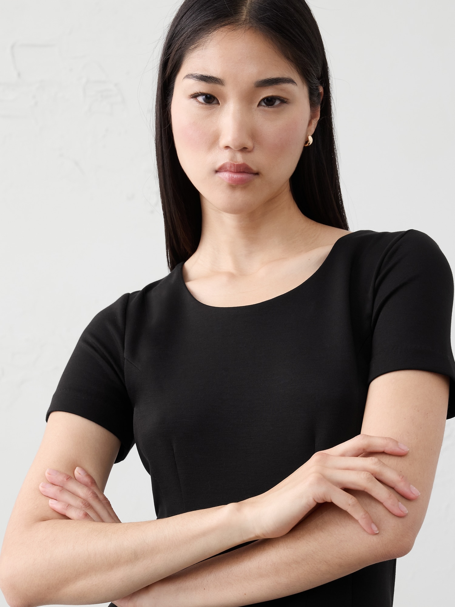 Image number 3 showing, SCUBA KNEE-LENGTH DRESS