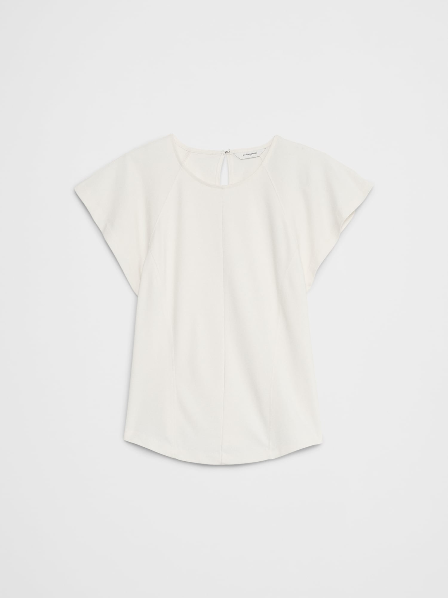 Lightweight Flutter-Sleeve Ponte Top