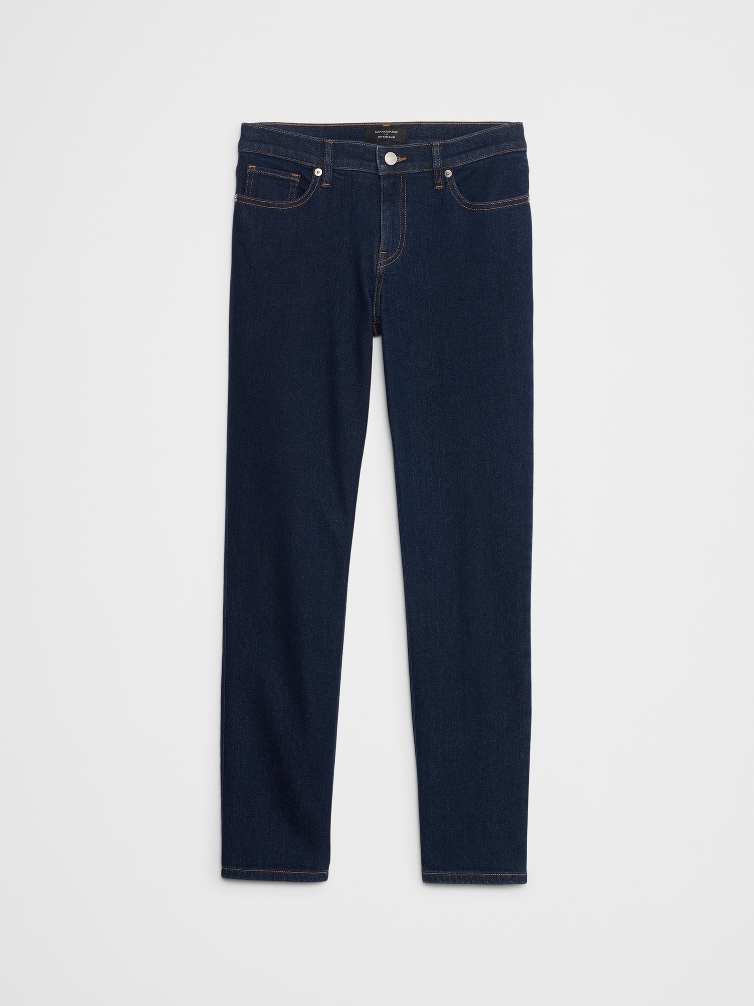 Mid-Rise Slim Raw-Hem Jean