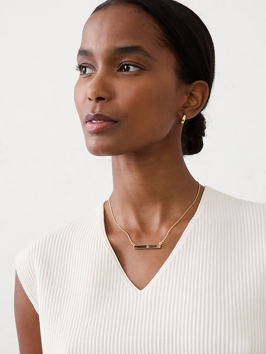 BANANA REPUBLIC FACTORY☆Mother of Pearl Bar Necklace・Gold Mother of Pearl Bar Necklace | Banana Republic Factory