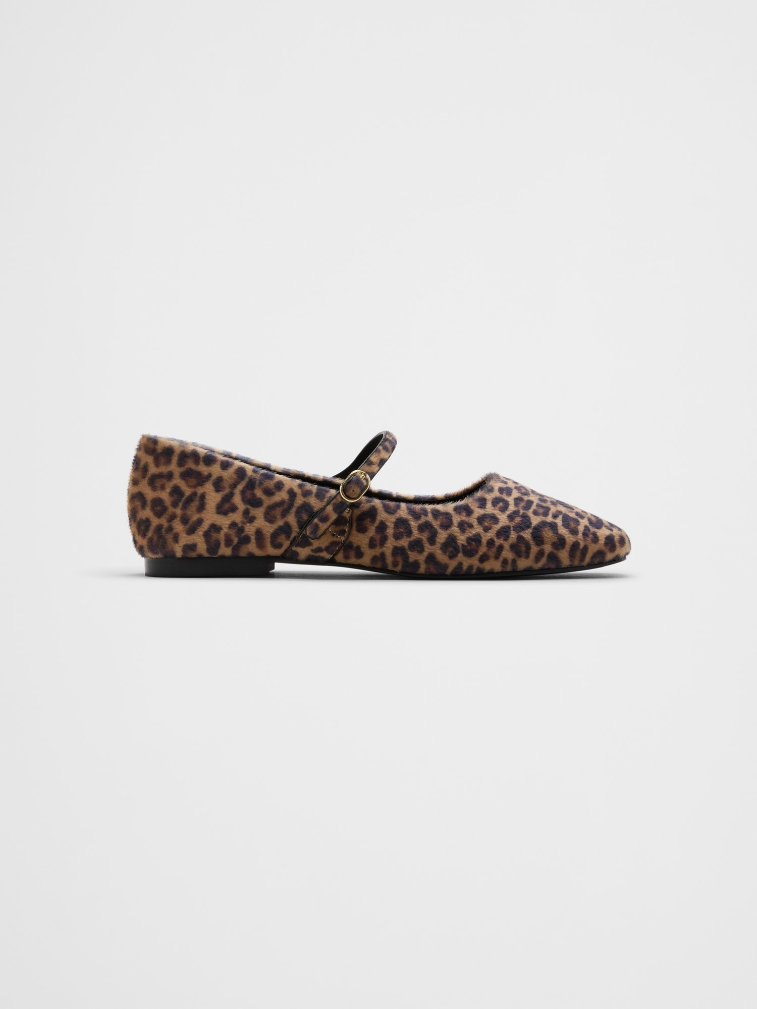 Vegan Leather Maryjane Ballet Flat - Leopard