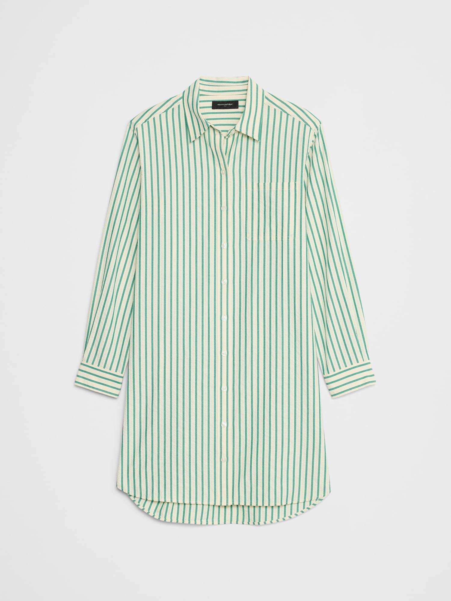 Linen-Blend Mini Shirtdress