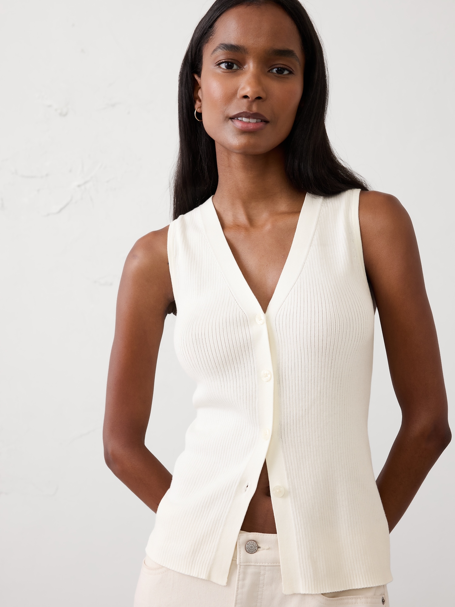 Image number 1 showing, Racer-Back Sweater Vest