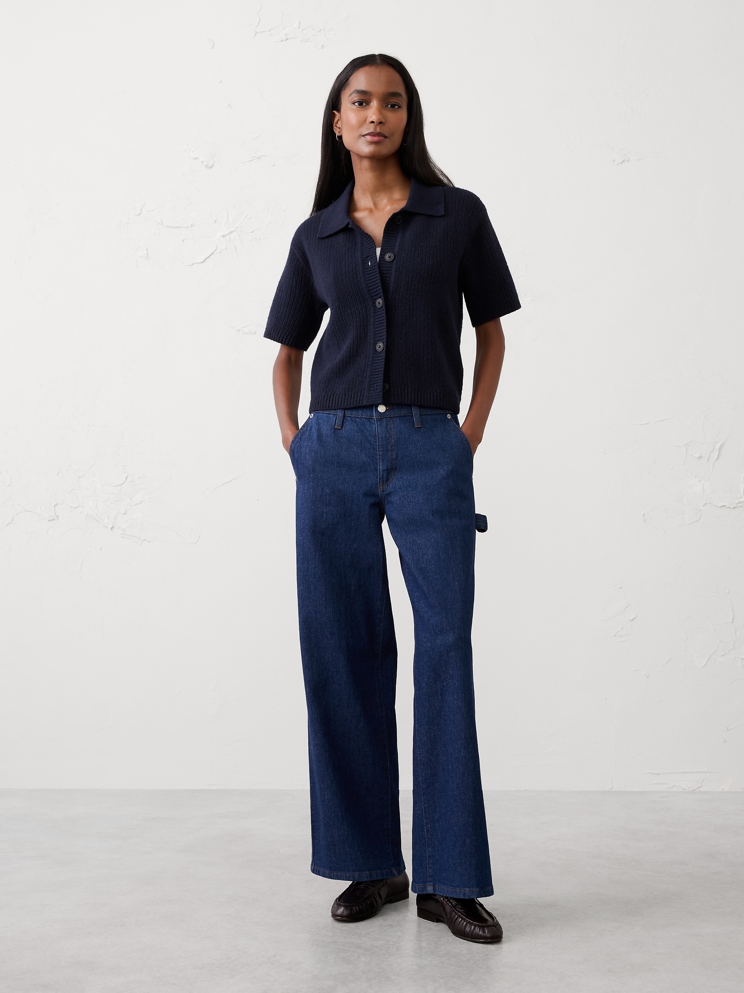 Textured Sweater - Preppy Navy