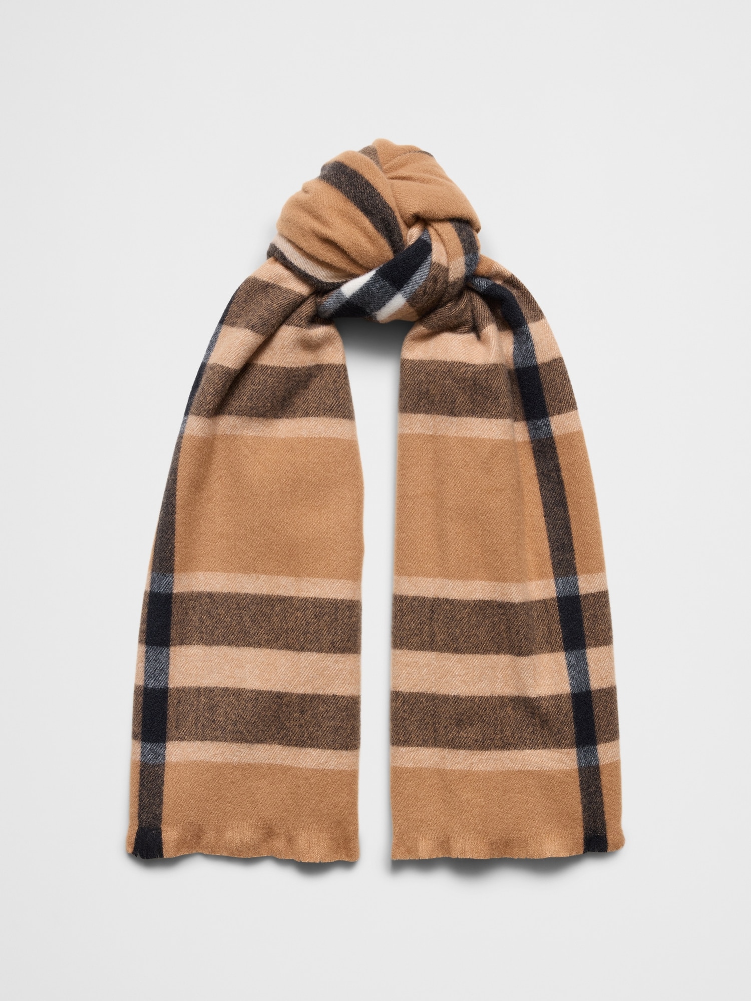 Cozy Scarf - Khaki Plaid