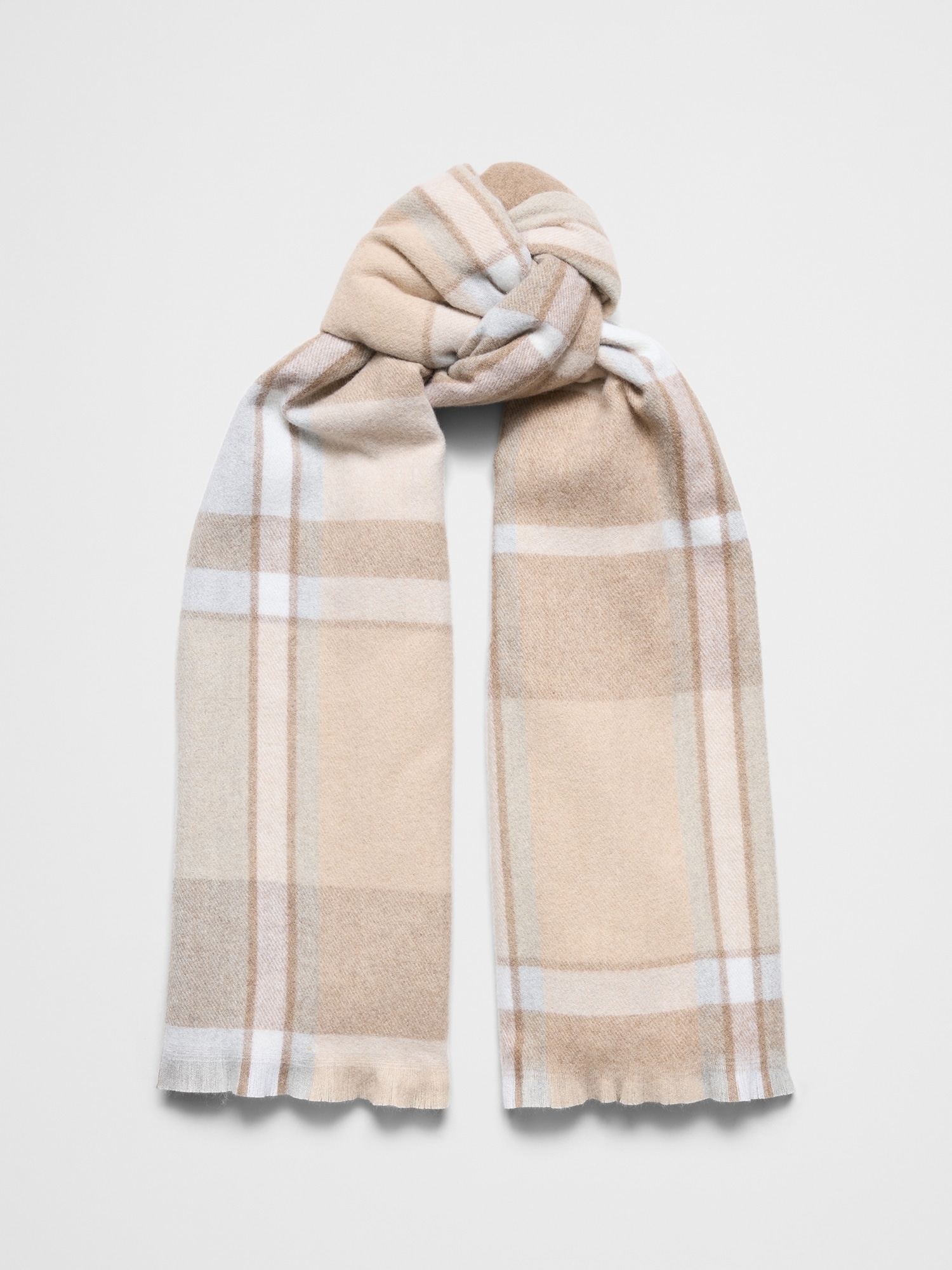 Cozy Scarf - Neutral Plaid