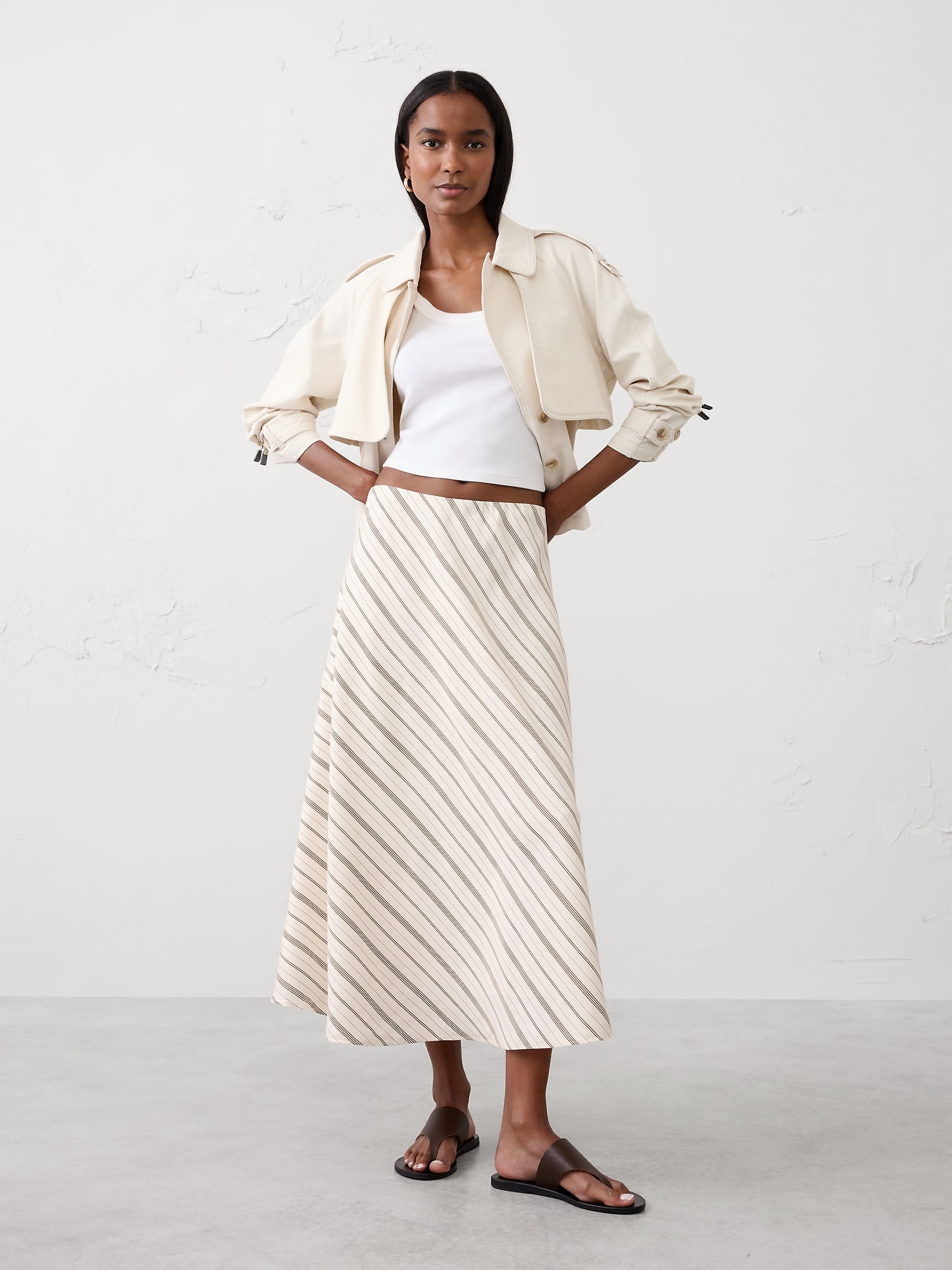 Silky Midi Skirt