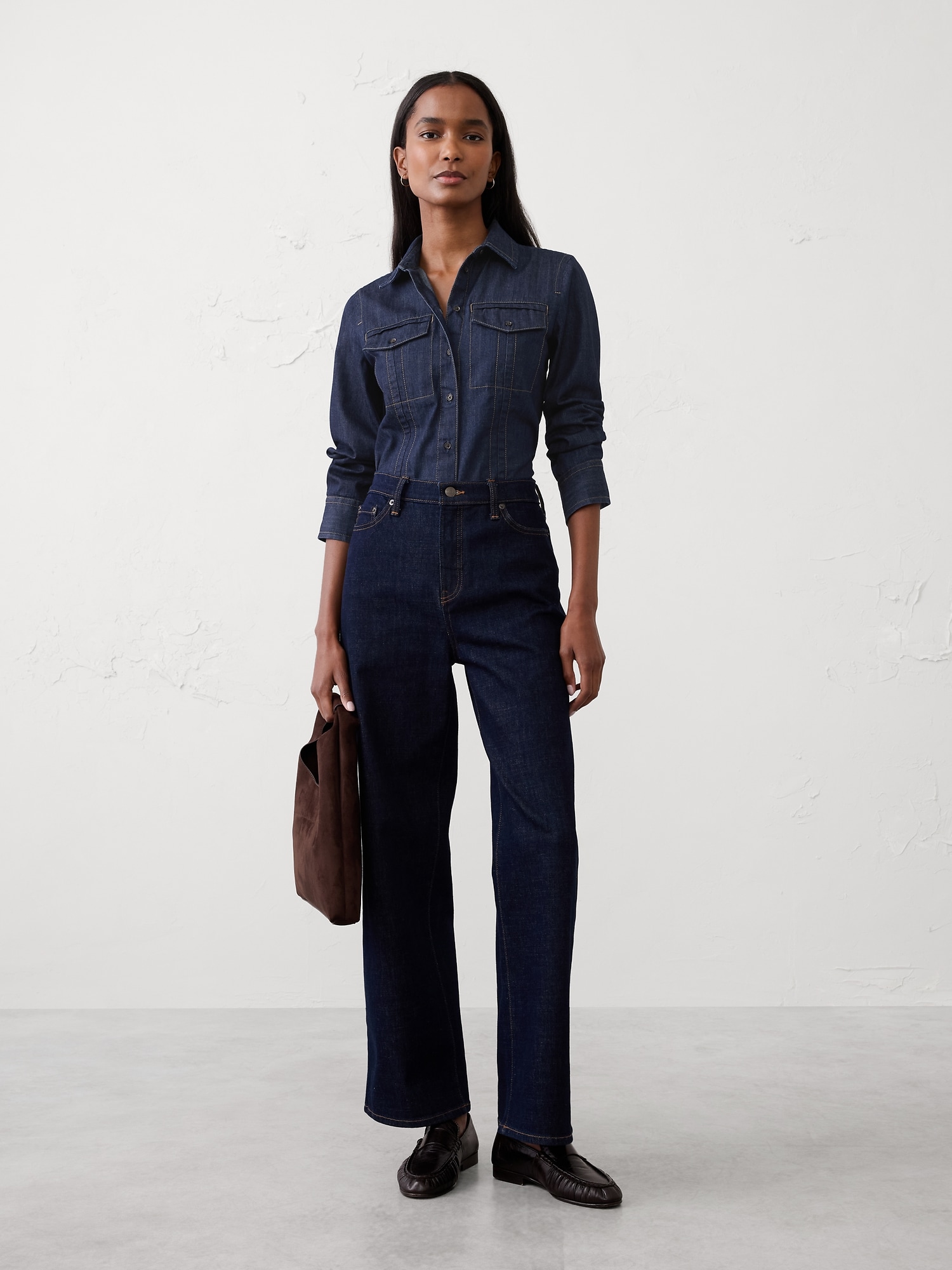 Image number 1 showing, Denim Double Pocket Shirt