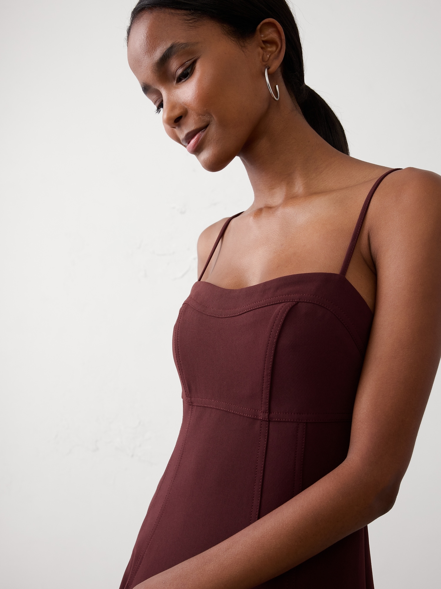Image number 3 showing, Structured Empire-Waist Mini Dress